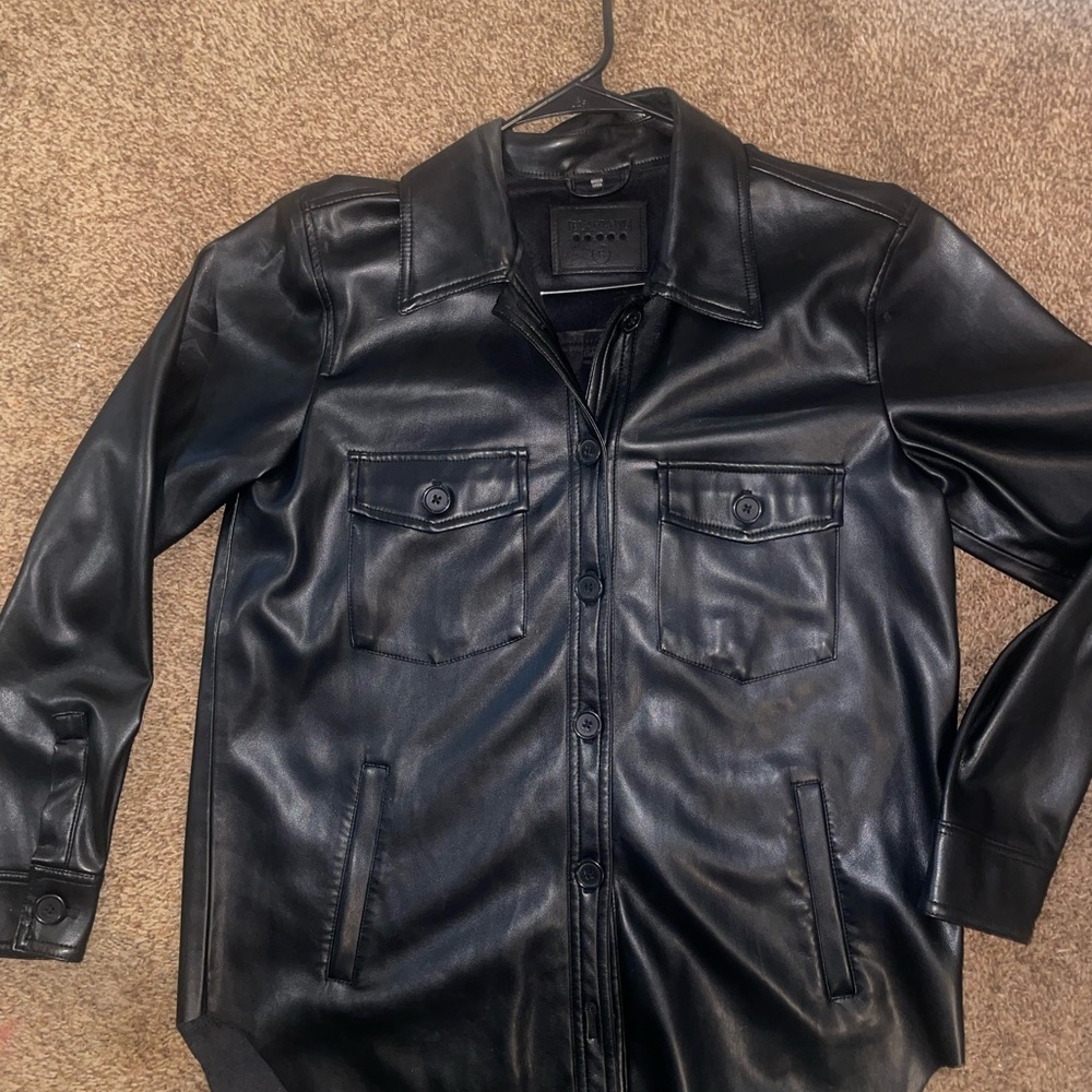 Women’s Black Faux Leather Jacket
